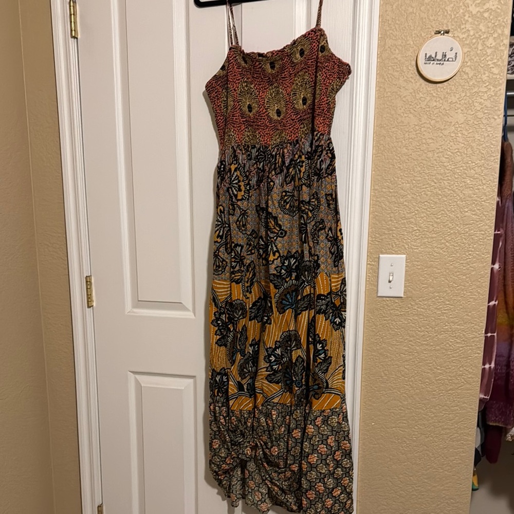 Anthropologie Floral Multicolor Maxi Dress